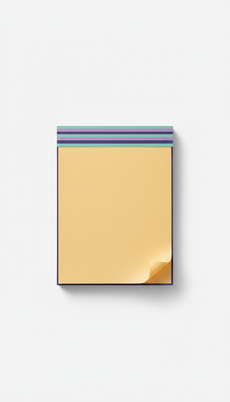 Weekly planner pad with citrine glow