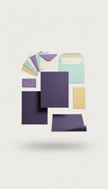 Event planner with amethyst foil