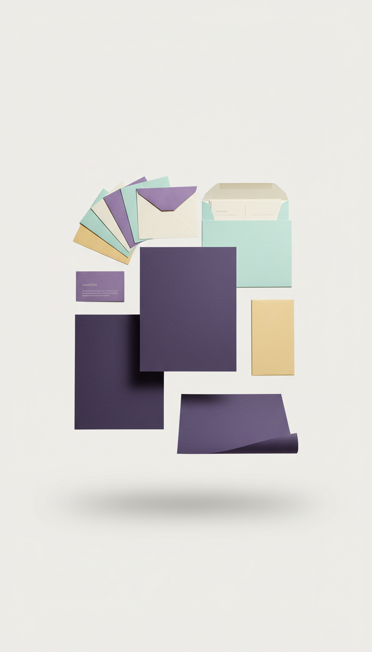Event planner with amethyst foil